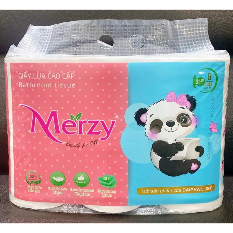  Giấy vệ sinh Merzy 6 cuộn giấy lụa 3 lớp 