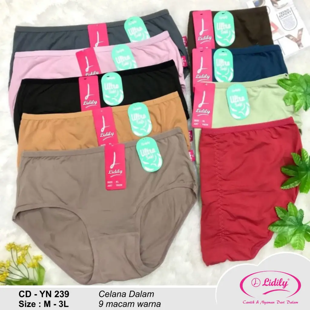 Cd LYDYLY YN239 Ultra Soft 3pcs dan 6pcs | Celana Dalam Wanita Super Lembut Katun