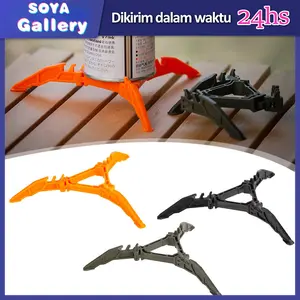 Dudukan Gas Canister Portable Bracket Lipat Kompor Camping 250gr 450gr Desain Stabil Anti Slip untuk Outdoor