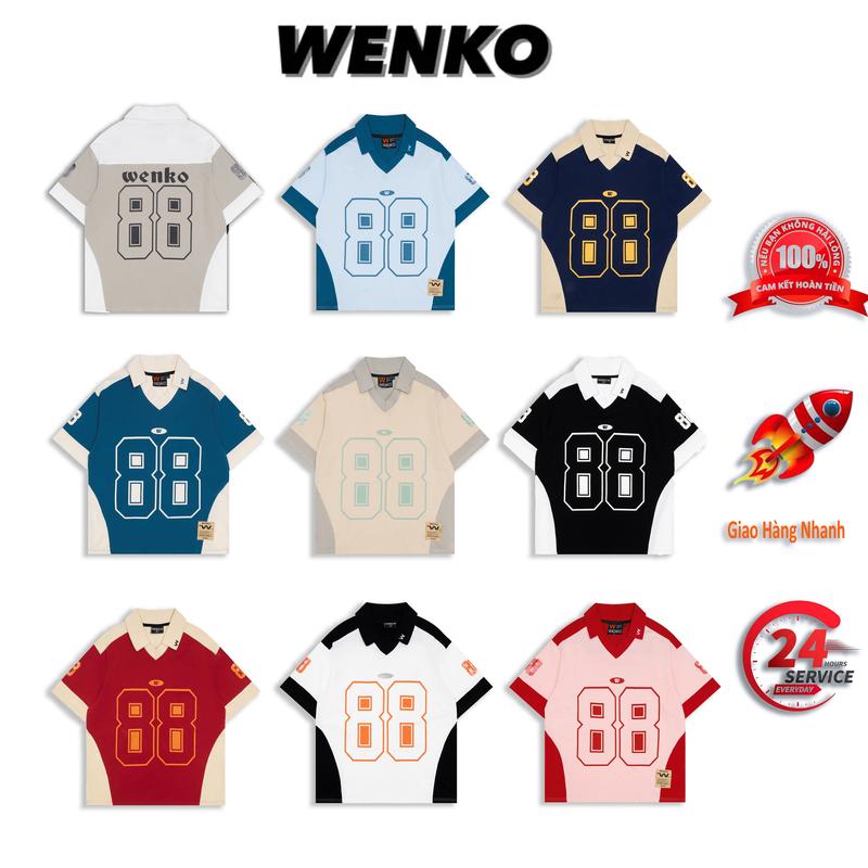 Áo Polo Số 88 WENKO Nam Nữ hottrend Vải catton 100% Menswear Cộc Tay PK02