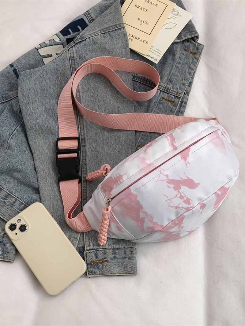 Product Introduction of Fashionable Floral Pattern Fanny Pack, Casual Versatile Zipper Sling Bag for Women, Trendy All-match Chest Bag for Daily Used 2
