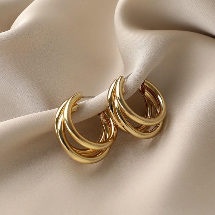 Product Introduction of Sterling Silver Needle Exaggerated Geometry Stud Earrings for Women Affordable Luxury Fashion Elegant High-Grade Earrings Metal Earrings 35