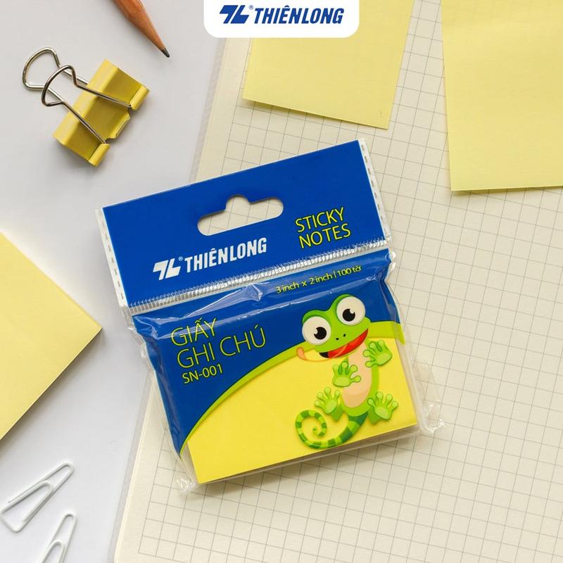 Giấy ghi chú - Giấy note Pastel Thiên Long - Nhiều kích thước, đánh dấu Takenote học sinh, văn phòng, tháo dán dễ dàng