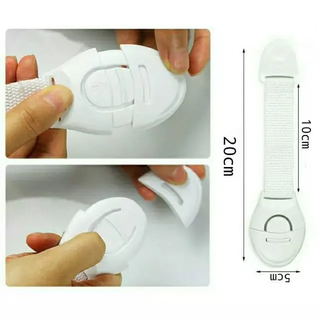 Kunci Pengaman Laci Lemari Kulkas / Pengaman Pintu Kulkas Lemari / 3m Adhesive Child Lock / Baby Safety 7