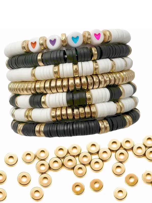 6mm Flat Round Spacer Bead, DIY Jewelry Making Bead, Fashion Accessories for Bracelet & Necklace & Earrings Making 4