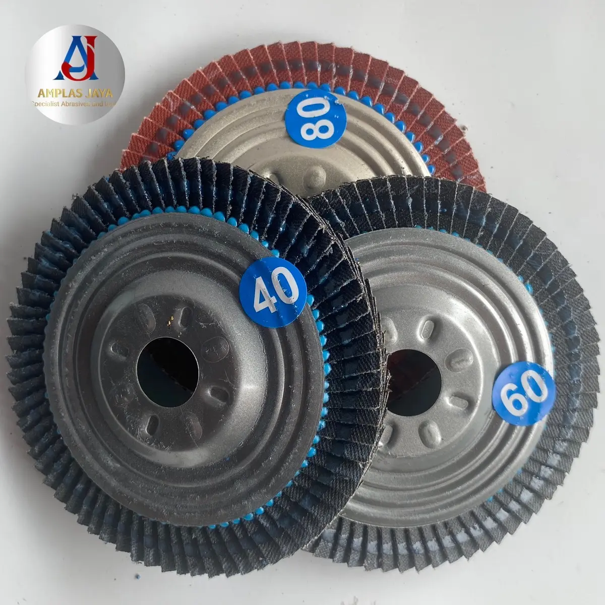 Flap disc 4 inch premium backing besi/amplas susun premium