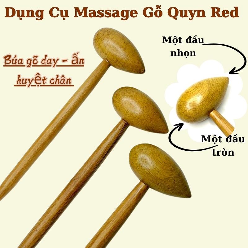 Búa Gõ Huyệt Chân - Búa Gỗ Đấm Lưng Mát Xa Quyn Red 0