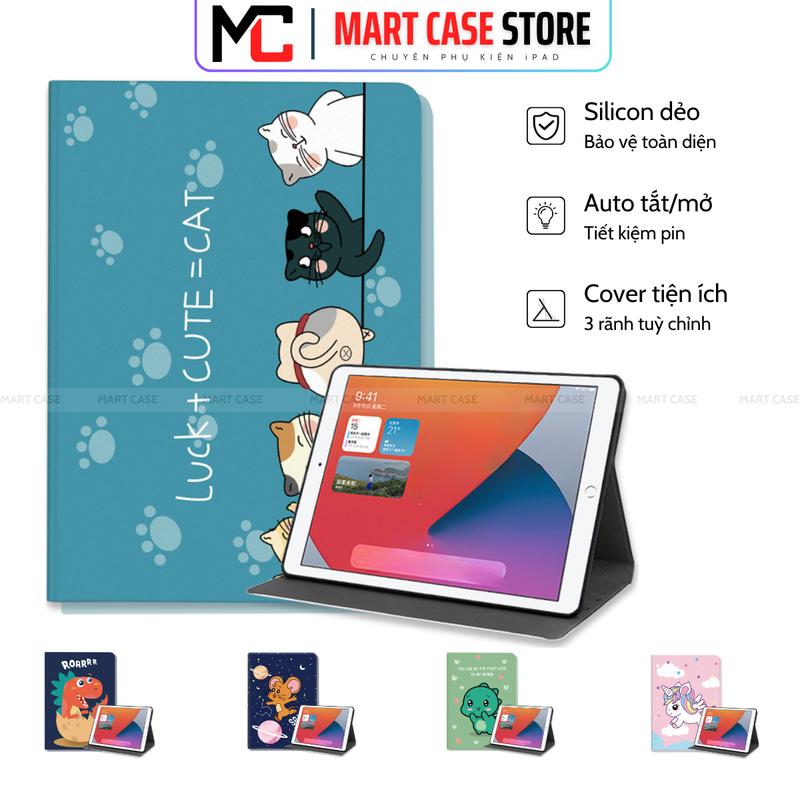 Ốp iPad Silicon Khủng long cute chất đẹp Gen 5-6-7-8-9-10-11/Air 1-2-3-4-5-6-7/Pro 11-9.7-10.5/Mini 1-2-3-4-5-6-7 -MART CASE