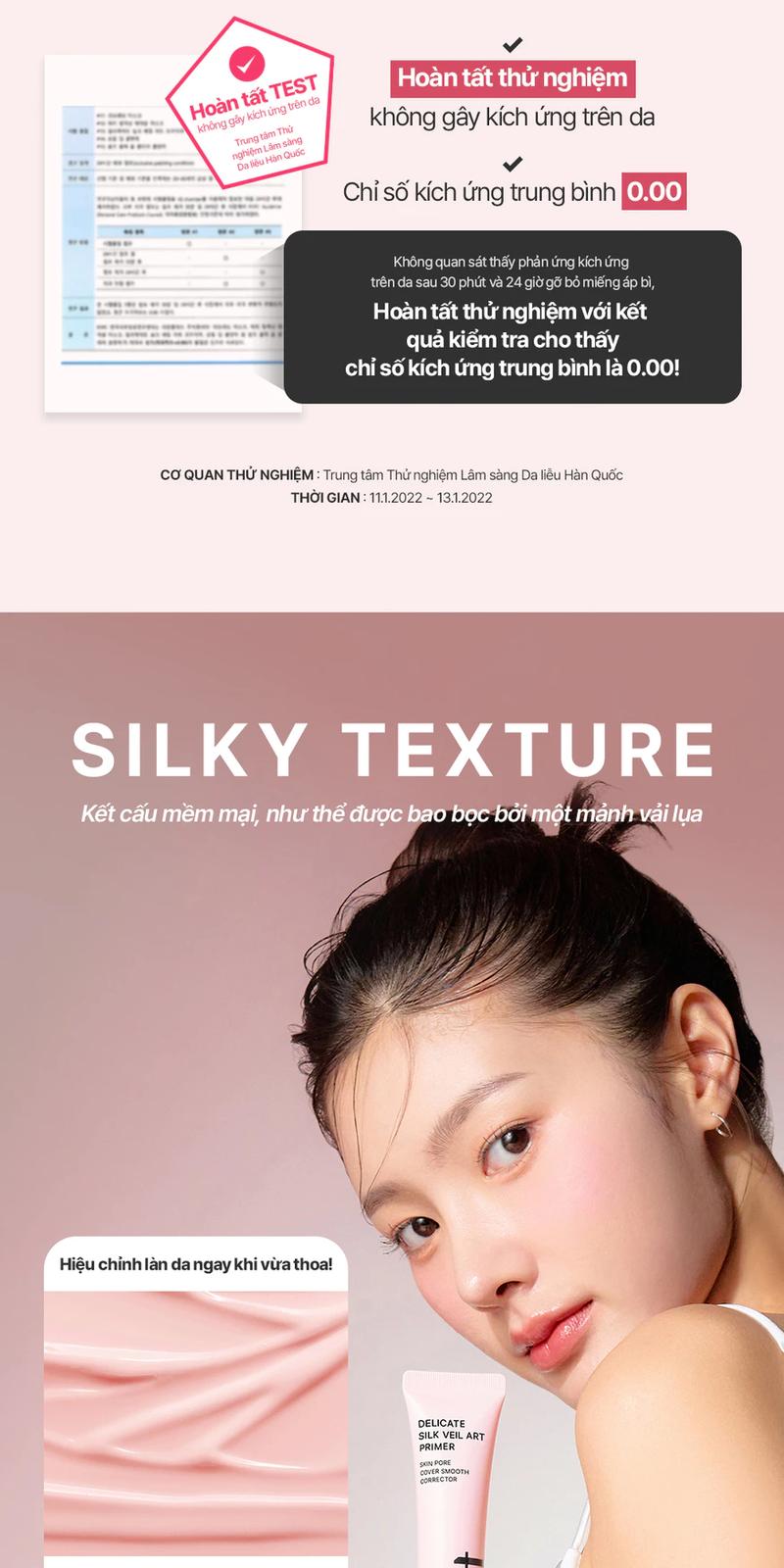 Product Introduction of Kem Lót TFIT Delicate Silk Veil Art Primer kiềm dầu, hỗ trợ hiệu chỉnh màu da mà không gây bí da 30ml 10