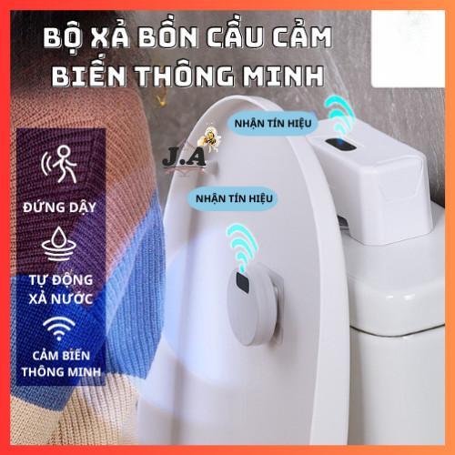 Bộ Xả Nước Bồn Cầu Cảm Biến AI Thông Minh Tự Động Nhấn Nút Giúp Nhà Vệ Sinh Luôn Sạch Sẽ, Gia Dụng Thông Minh (JA SHOP)