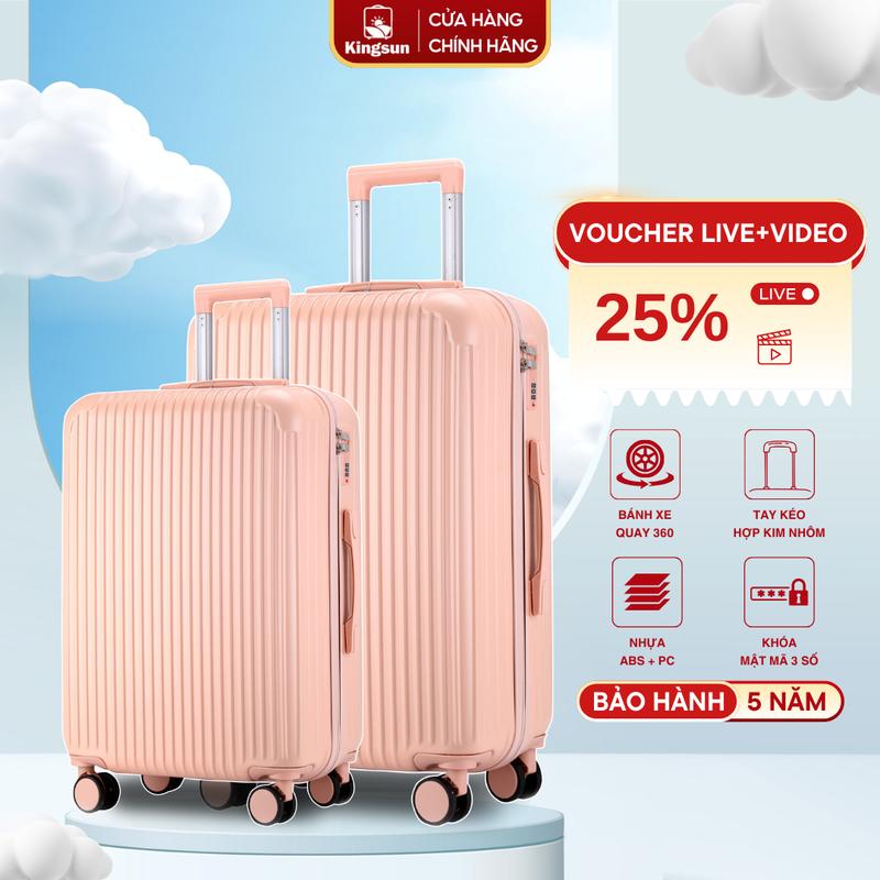 Vali kéo du lịch KS T01 Combo size (20+24), Bảo Hành 5 Năm 0