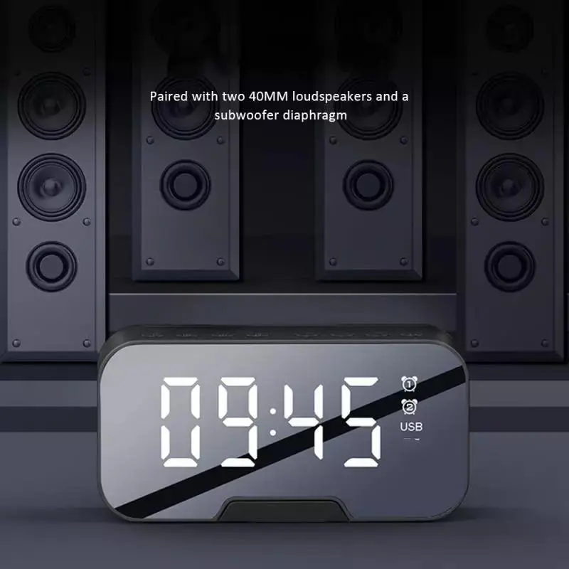 【COD】Audio Dunia Speaker Bluetooth 5.0 Jam Alarm LED Display Ultra Bass S10 3