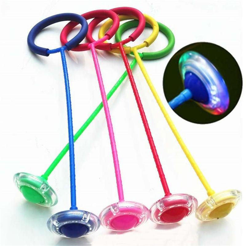 Product Introduction of Flashing Light Outdoor Sports Jump Ropes Sports Children Fitness One Foot Entertainment Toys Revolving Ball Glowing Bouncing Balls Flashing Skip Ball Flashing Wheel 18