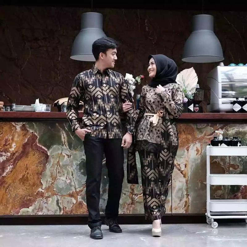 Product Introduction of AQILLA COUPLE - Baju Batik Couple Brokat Terbaru Pasangan Keluarga Lamaran Tunangan Kondangan Perta Wisuda Mewah & Elegan Modern Best Seller 1