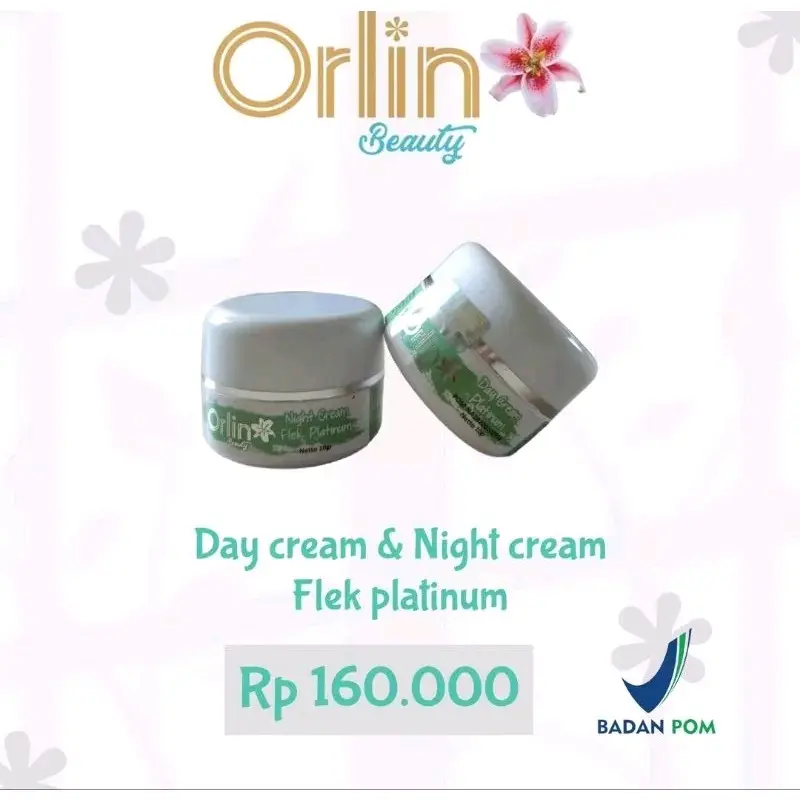 Orlin Beauty Platinum Krim Perawatan Flek Siang Malam 10gr NA18220102958 & NA18230105362 - Wajah, Memutihkan Mengencangkan