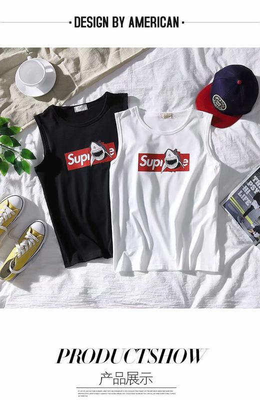 Product Introduction of 2024 Summer New Men's Vest Fashion Youth Casual T-shirt Sleeveless Sports Loose Top 2