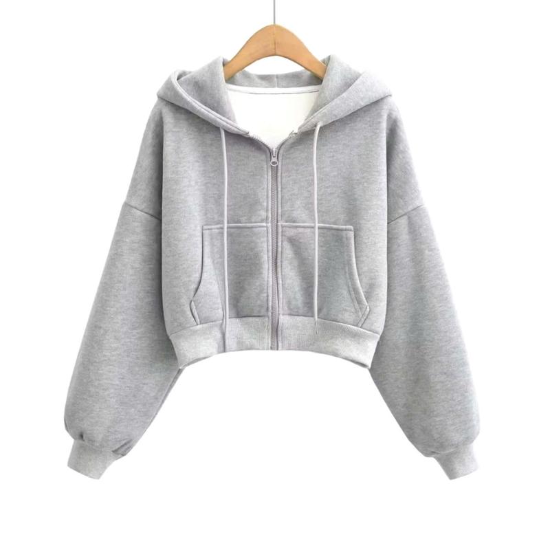 Áo Khoác Nỉ Croptop Local Brand , Áo Hoodie Zip Chất Vải Nỉ Bông Cotton O DIN Fashion Women Trắng