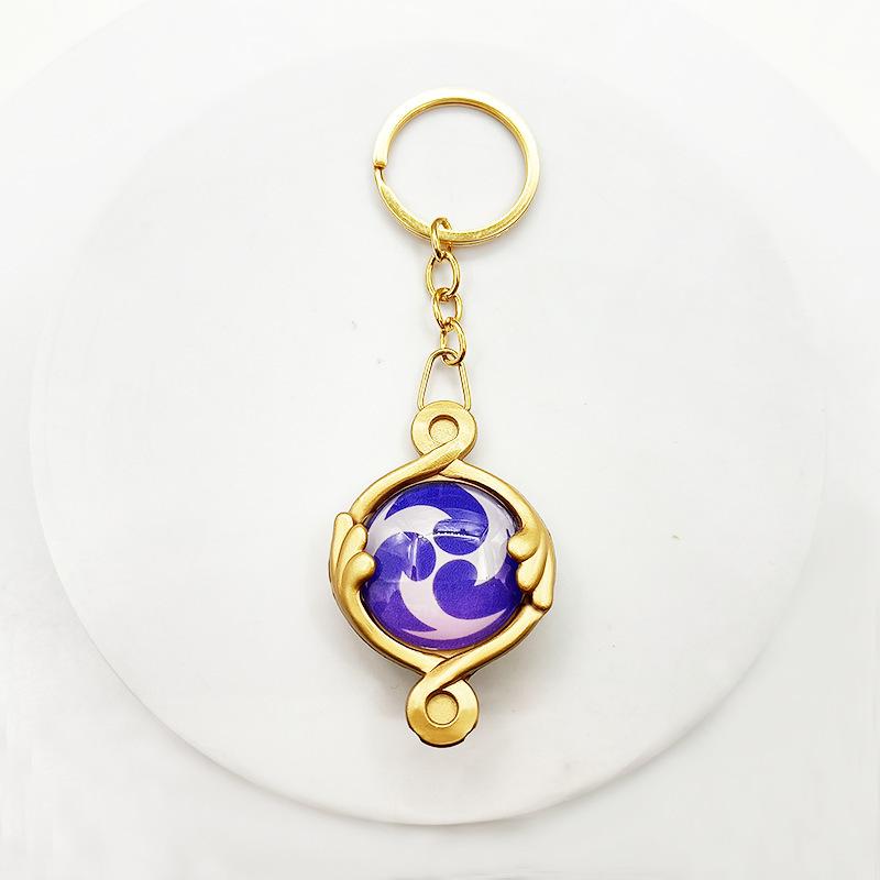 Yuan Shenyuan Peripheral Fengdan Eye of God Pendant Metal Luminous Accessories Backpack Keychain Eye of God Hanging Toy 7