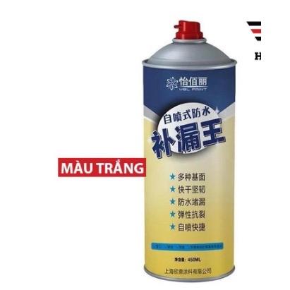 Bình sơn xịt chống thấm đa năng - Hàng nội địa Trung, chất liệu bê tông, gạch men, đá hoa, sắt, tôn, nhựa, giãn nở theo môi trường ẩm ướt, khô, nóng , lạnh, nước, dầu mỡ, cam kết độ bền lên tới 15 năm.