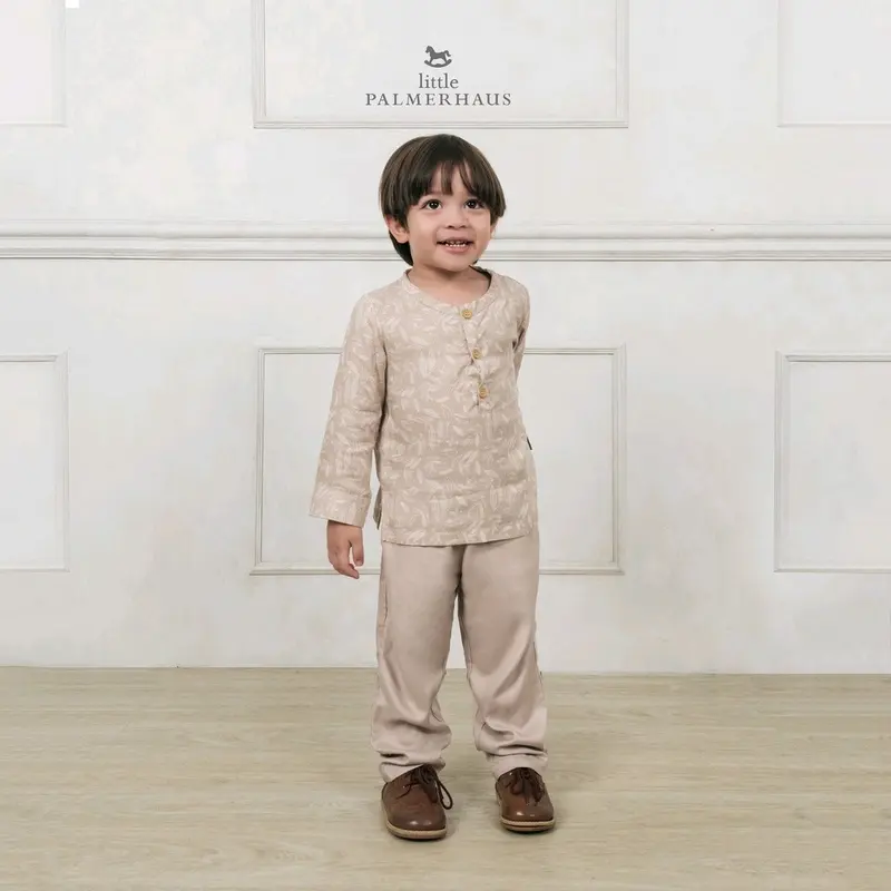 1pcs Little Palmerhaus Timeles Button Koko Set + Peci (Baju Koko Anak Set) 5