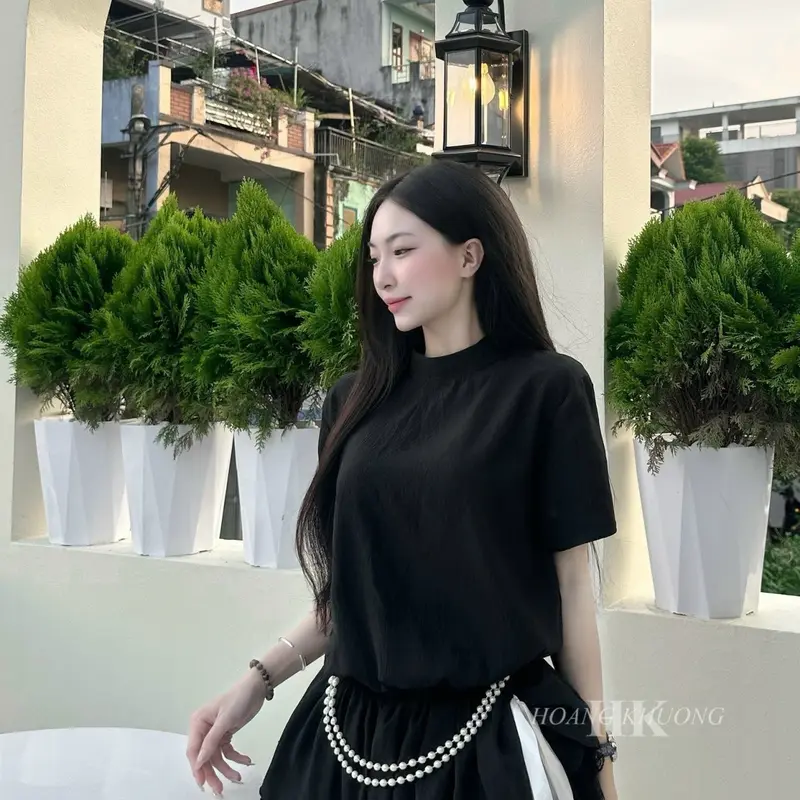 Váy cộc tay phối ren và dây ngọc phía dưới V88 - Thời trang nữ quyến rũ - Women 3