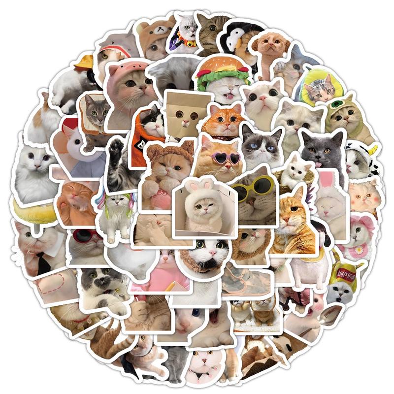 100PCS Realistic and Cute Cartoon Little Cats Graffiti Stickers ...