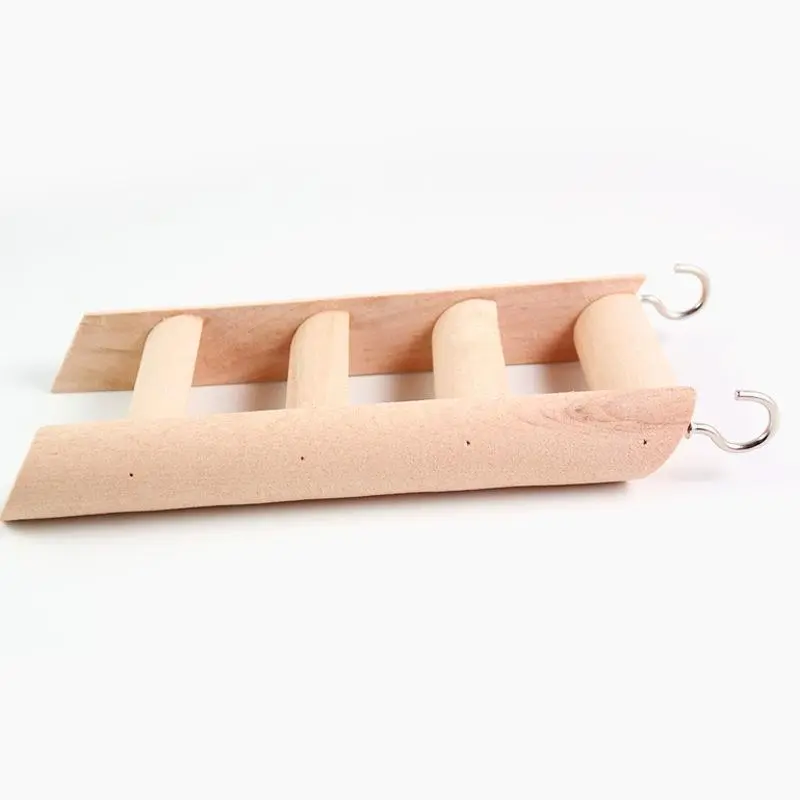 Wooden Hamster Climbing Ladder, 1 Piece Hamster Ladder with Hook, Pet Ladder Toy, Small Pet Supplies, Pet Accessories, Hamster Cage Accessories 7