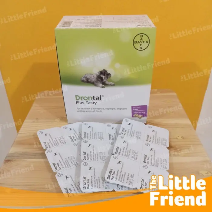 Obat Cacing Anjing DRONTAL PLUS TASTY ASLI 100% per TABLET Bone Shape 1