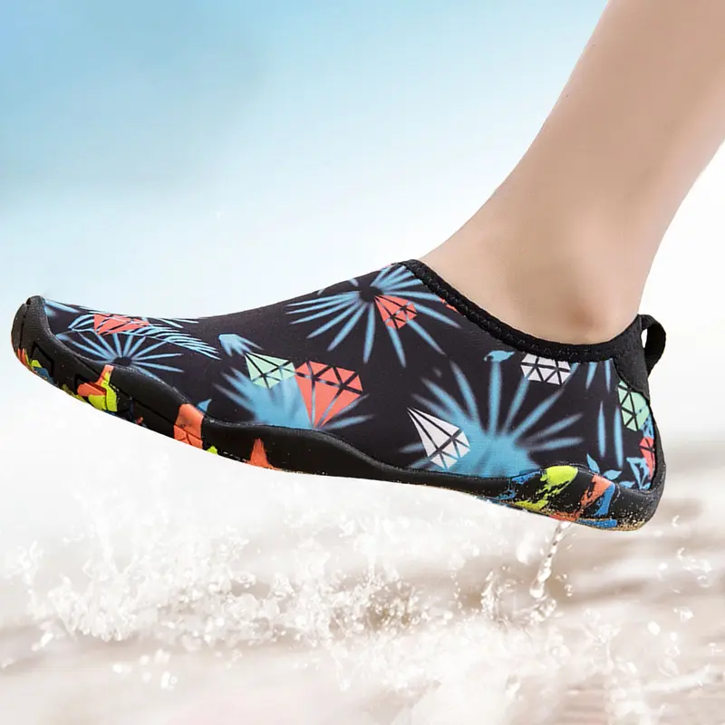 Giày Đi Nước, 1 Đôi, Kiểu Lười, Chống Trượt, Dây Trên Cùng Co Giãn, Lưới Cổ Thấp Bảo Vệ, Dành Cho Phụ Nữ Và Nam Giới, Nhanh Khô, Thích Hợp Để Bơi Lội Và Đi Biển, Phụ Kiện Đi Biển 2
