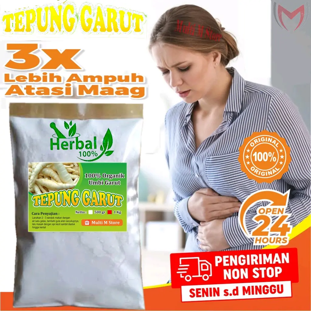 1 Kg Tepung Pati Garut Premium Untuk Maag Dan Asam Lambung
