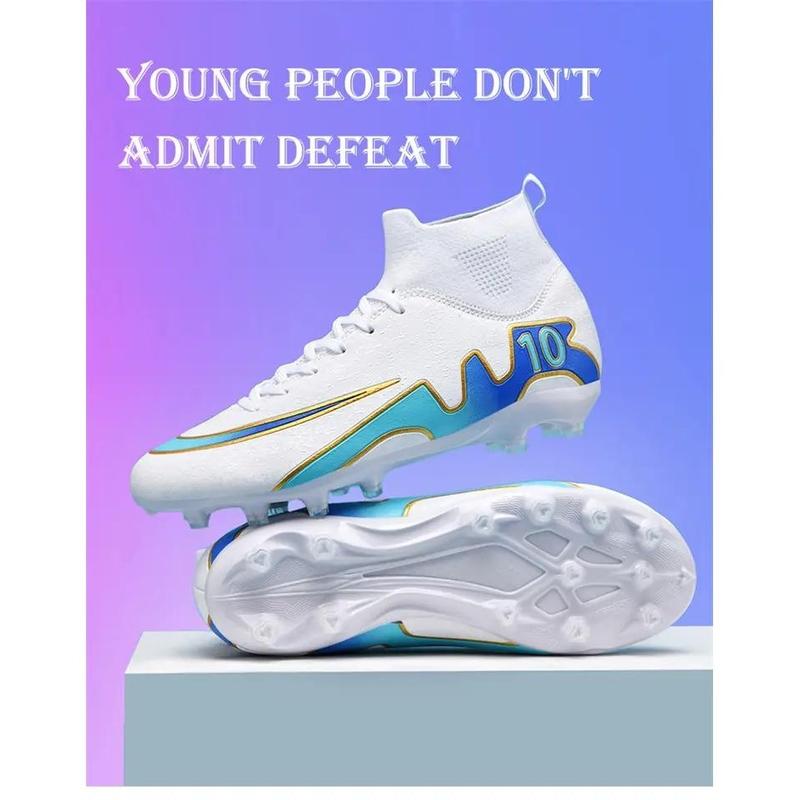 Product Introduction of Ready Stock AG Spike Football Boots 4 Colors High-Top Football Boots Spike Football Boots Anti-Slip Comfortable Grass Training Shoes Futsal Football Boots Adult Outdoor Grass Casual Shoes Anti-Slip Wear-Resist 39