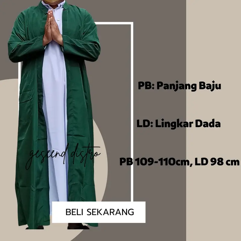 jubah anak remaja gamis luaran anak Baju Kancing Muslim Nyaman Koko Lebaran 0
