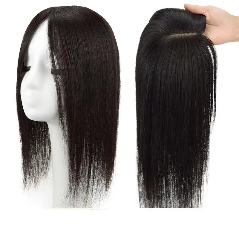 Sợi Tóc Dài, Topper Nữ, Tóc Giả Tự Nhiên, Tăng độ phồng tóc, Che Hói, Có Kích Thước 35cm / 55cm, Mảnh Tóc Trên Xẻ Giữa