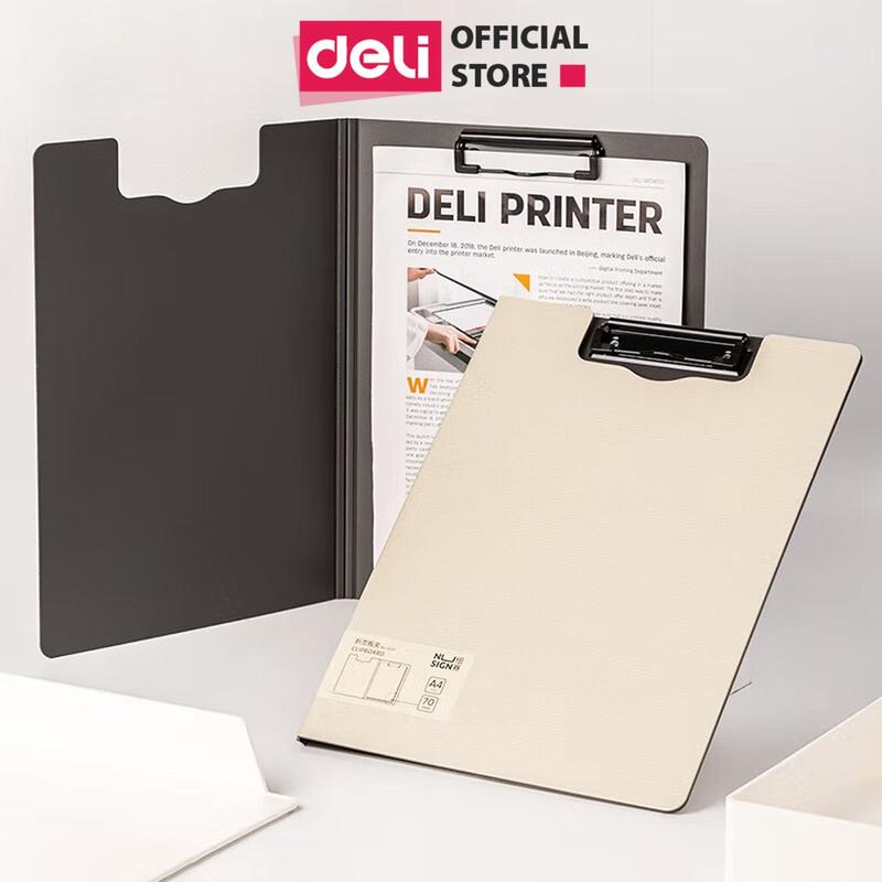 Bìa kẹp hồ sơ và trình ký Deli A4 cao cấp - Trình ký đôi Giúp thuận tiện sắp xếp giấy tờ lưu giữ tài liệu phẳng chống nước - 5016