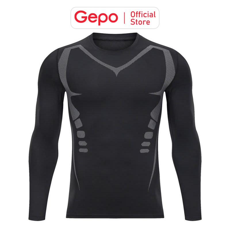 Áo Giữ Nhiệt Áo Legging Nam Áo Thun Sport Dài Tay Chuyên Tập Gym Chạy Bộ Đá Bóng GEPO