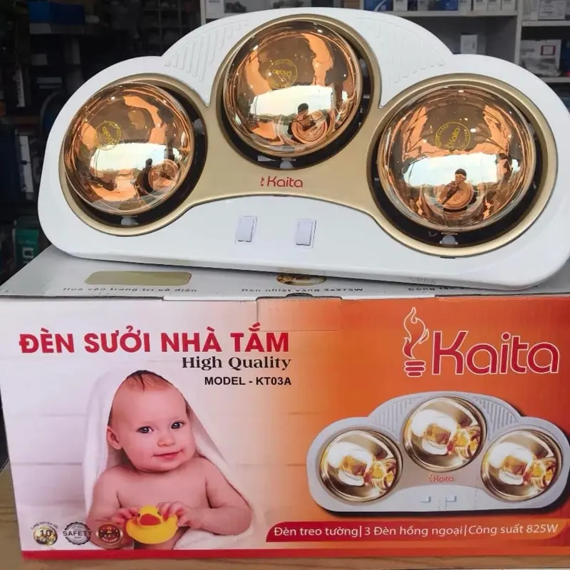Đèn sưởi nhà tắm 2 bóng, 3 bóng Kaita 1