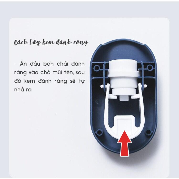 (Xả kho) Dụng cụ lấy kem đánh răng cho bé cao cấp Nemby giúp nặn kem đánh răng dễ dàng hơn có hình dán xinh xắn 2