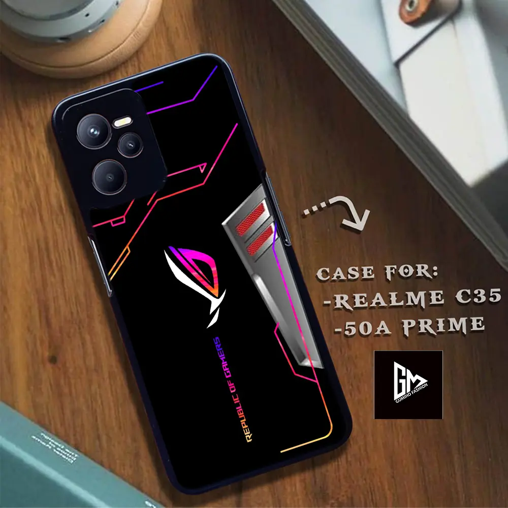 Case Kilau Glossy REALME C35 - NARZO 50A PRIME terbaru Fashion Casing ESPORT  - Pelindung Hp Hardcase Softcase Termurah bisa COD