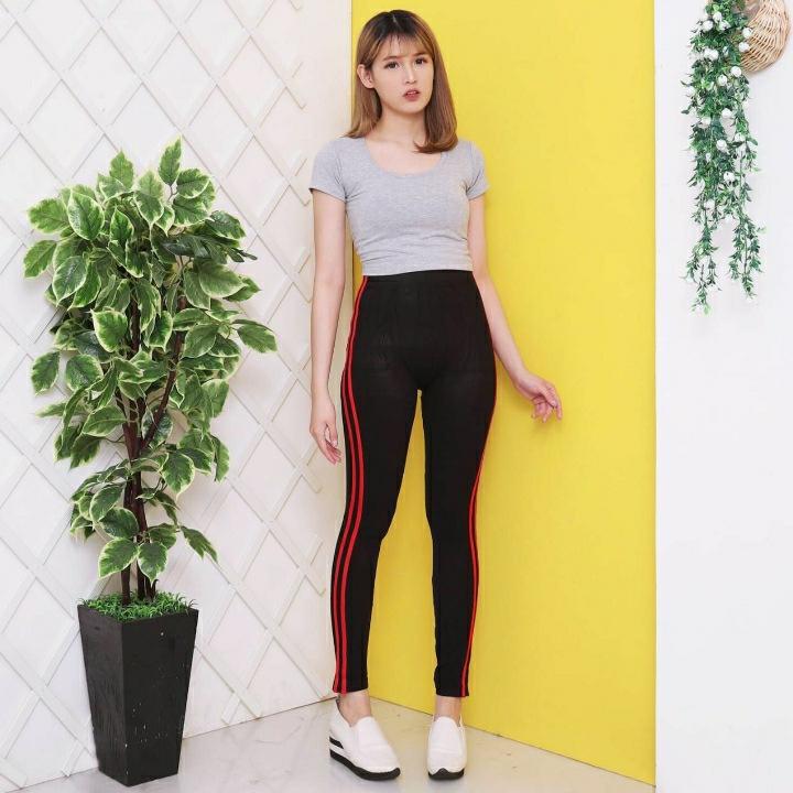 Product Introduction of legging import stipp 2 / legging import wanita 29