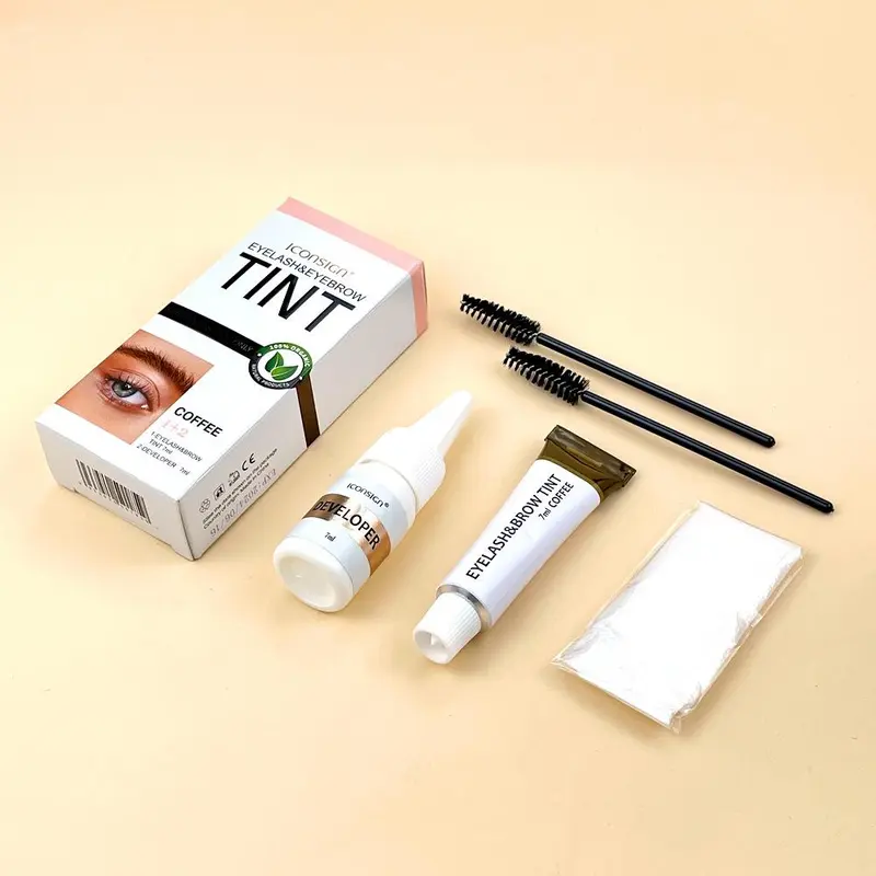 Eyebrow Tinting Kit, Waterproof Eyebrow Pomade with Brush, Long Lasting Eyebrow Tinted Cream, Cosmetic Beauty Supplies for Women, Christmas Gift 0