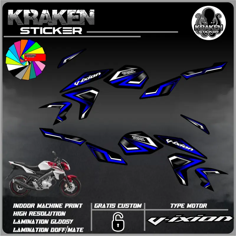 Sticker Striping VIXION LIGHTNING (NVL) Decal Stiker list variasi yamaha VIXION code 15 3
