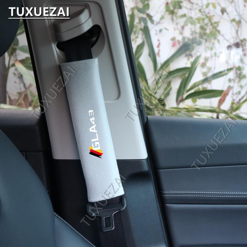 For Mercedes Benz GLA43 Car Seat Belt Safety Belt Shoulder 2Pcs Car Seatbelt Shoulder Protector Cover Safety Belt Shoulder Cover 3