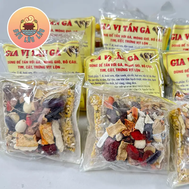 [10 gói x 70g] Gia vị tần Gà Thuốc Bắc thơm ngon, bổ dưỡng - bịch lớn 700g (10 gói x 70g) 1