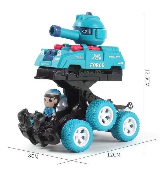 Product Introduction of Collision Deformation Children's Toy Boy Tank Double Inertia Launch Simulation Walking Car Model 3 Years Old 6 15