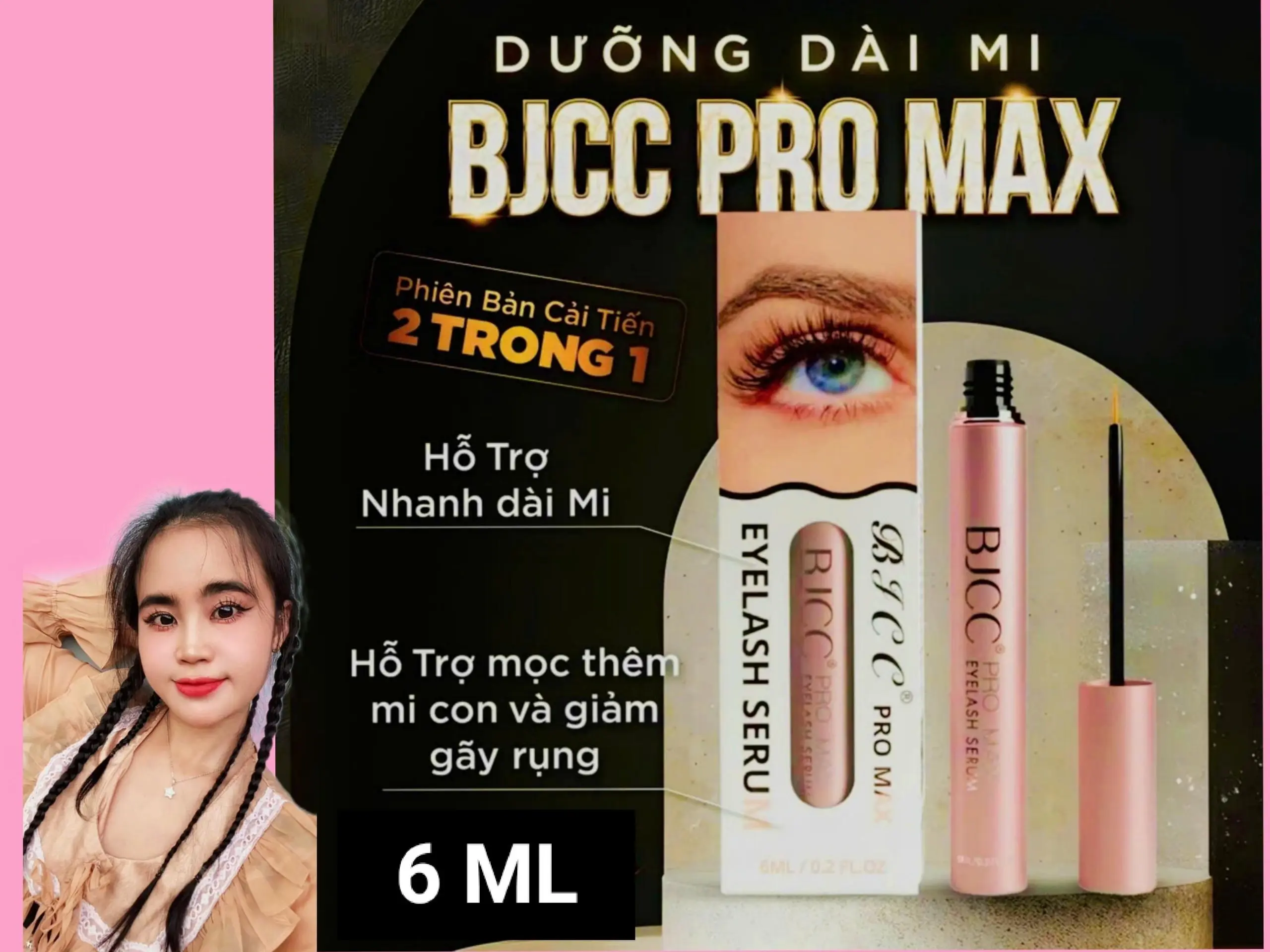 1 DƯỠNG DÀI MI CAO CẤP BJCC PRO MAX PHIÊN BẢN NÂNG CẤP dung tích 6ml. Trang Điểm Cosmetic Mỹ Phẩm Mascara