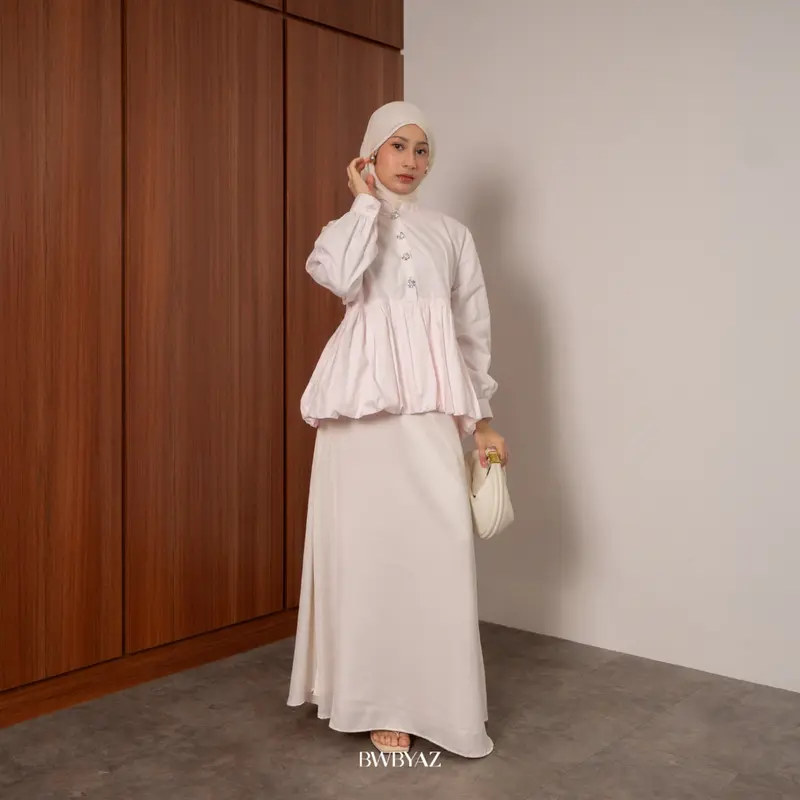 BWBYAZ - NAURA CLOUD PUFF BLOUSE LONG SLEEVE [READY STOCK] Atasan Wanita Ruffle 5