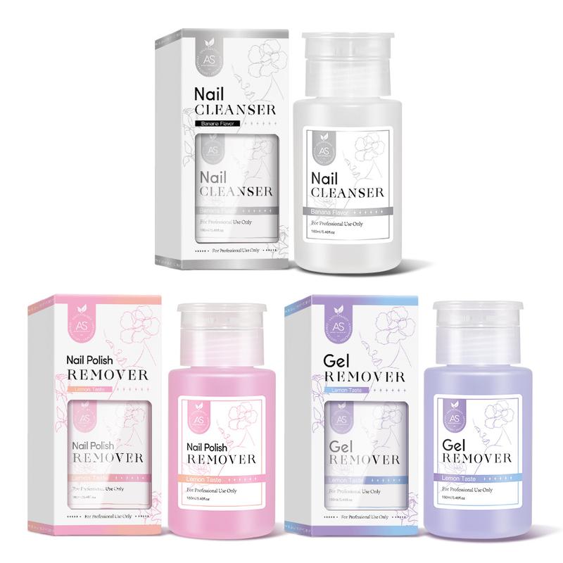 AS New nail art push bottle cleaning water nail polish remover without hurting nails cleaning liquid dedicated 4