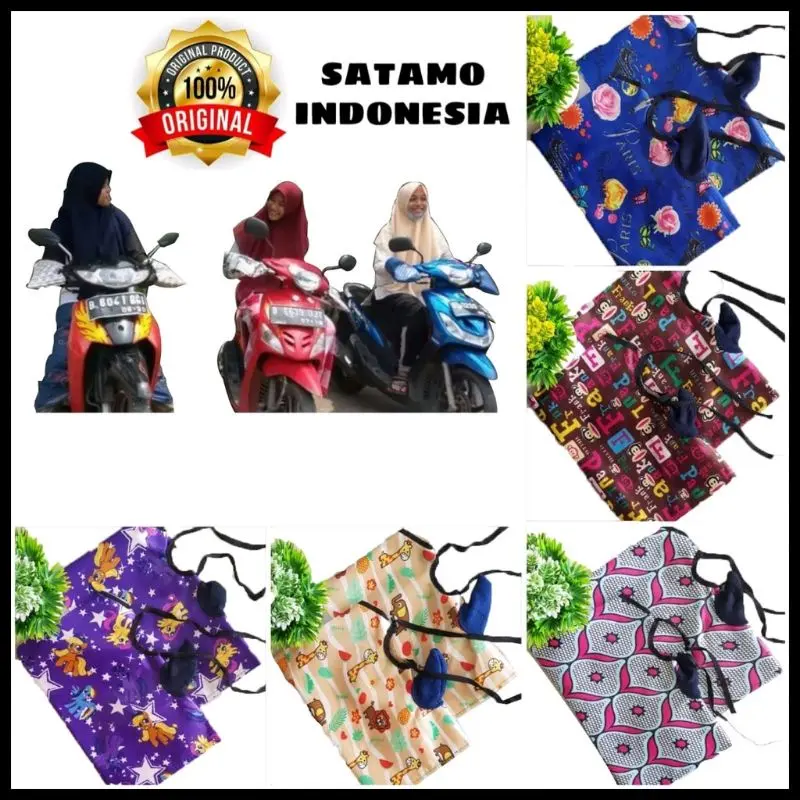 1SET Satamo Sarung Tangan Stang Motor Matic Pelindung Sinar Matahari Anti Panas Waterproof Dilengkapi Tali Universal Cocok Dipakai Semua Motor / Sarung Tangan Pengendara Motor Motif Cocok Untuk Pria Wanita  Murah Grosir Best Seller