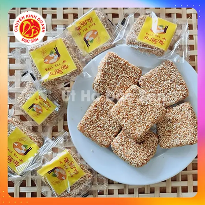 Combo 3 gói bánh khô mè Bà Liễu Mẹ - Món đặc sản Đà Nẵng ngon xốp giòn ít ngọt 250g/gói 0