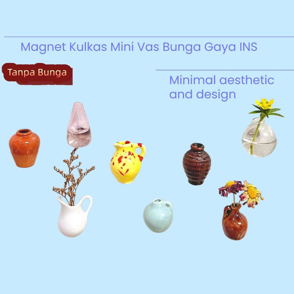 Magnet kulkas vas keramik lucu gaya Ins set dekorasi tanaman kreatif personalisasi 3D magnet mini Magnet kulkas vas keramik lucu gaya Ins set dekorasi tanaman kreatif personalisasi 3D magnet mini